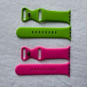 Green and Pink Watch Bands